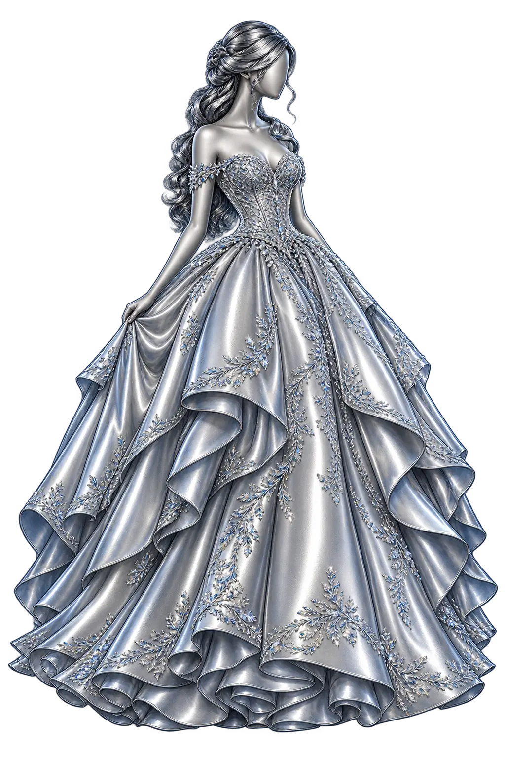 Silueta de quinceañera