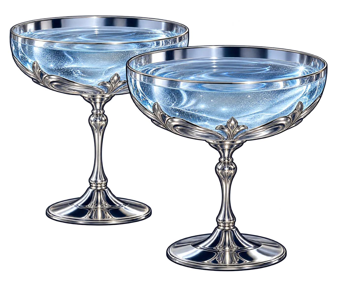 Copas plateadas